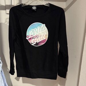 Santa Cruz Black and Blue Graphic Tee Medium